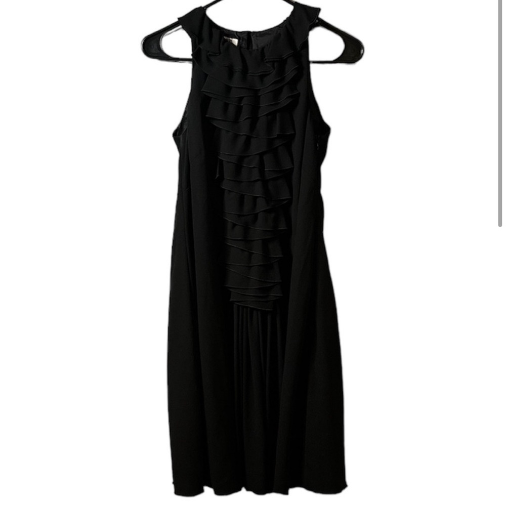 Moschino cheap and chic ruffle silk little black dress